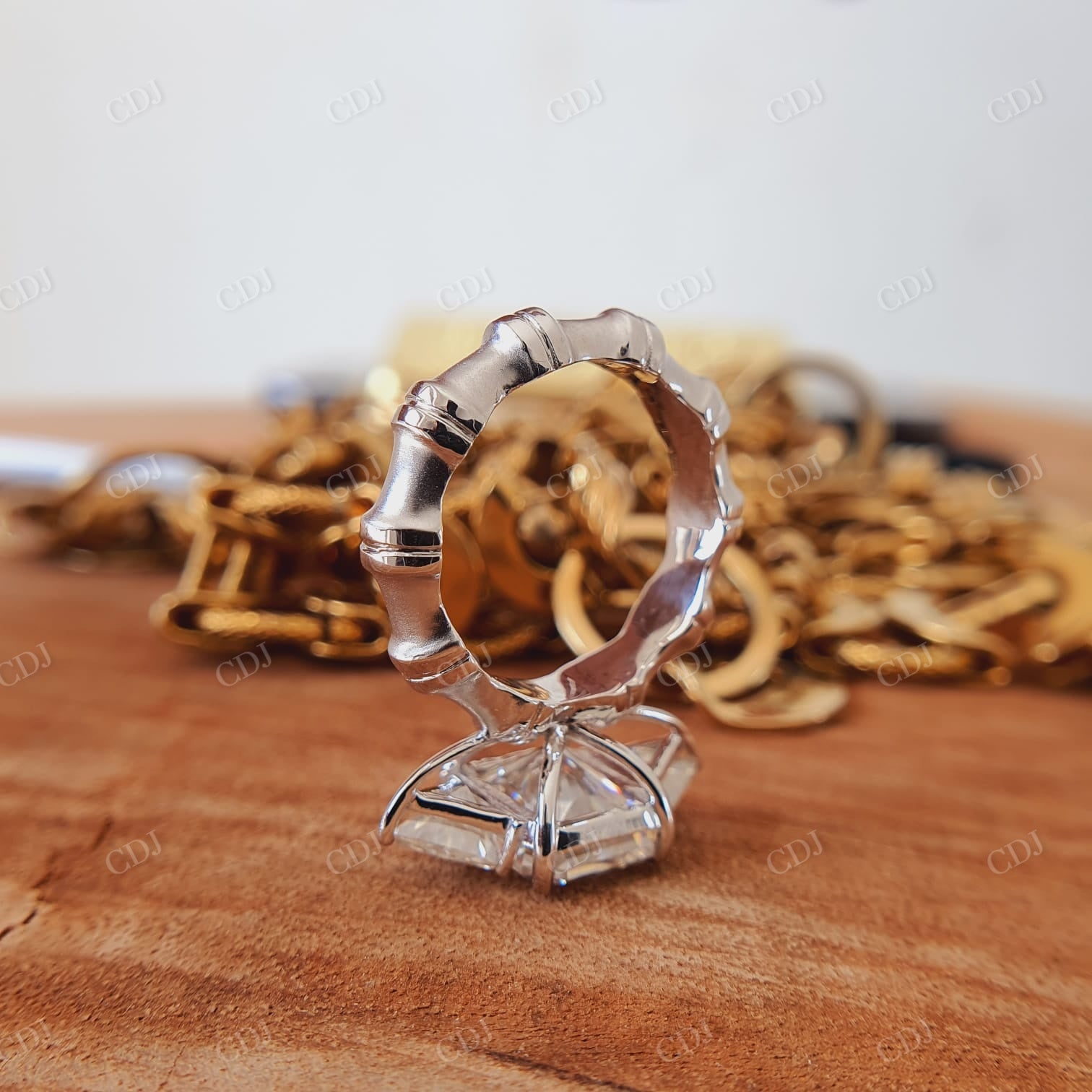 Cushion or Radiant Colorless Moissanite Unique Wedding Band Engagement Ring  customdiamjewel   