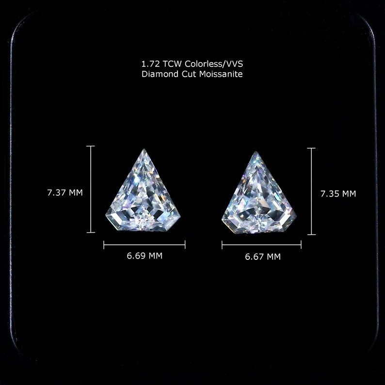 1.00CT Diamond Cut Loose Moissanite  customdiamjewel   