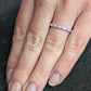 Round Cut Pink Sapphire and White Lab Grown Diamond Ring