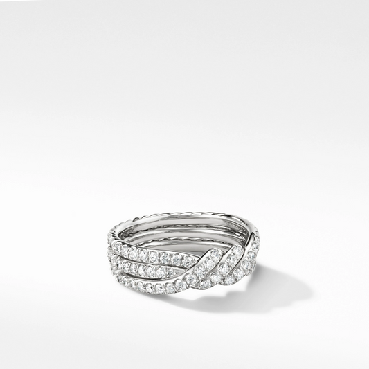 0.66 CTW Three Row Natural Diamond Wedding Band  customdiamjewel   