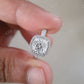 Cushion Cut Moissanite Halo Engagement Ring  customdiamjewel   