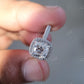 Cushion Cut Moissanite Halo Engagement Ring  customdiamjewel   