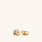 Three Bubble Shape 14K Solid Gold Stud Earrings