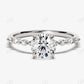 1.10CTW Art Deco Round and Marquise Moissanite Engagement Ring  customdiamjewel 10KT White Gold VVS-EF
