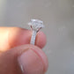 Cushion Cut Moissanite Halo Engagement Ring  customdiamjewel   