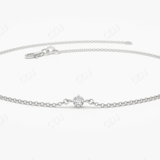 14k Gold Prong Setting Brilliant Cut Solitaire Diamond Bracelet for Women  customdiamjewel 10 KT Solid Gold White Gold VVS-EF