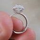 Cushion Cut Moissanite Halo Engagement Ring  customdiamjewel   