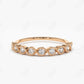 0.27CTW Lab Grown Round Diamond Half Eternity Wedding Band  customdiamjewel Sterling Silver Rose Gold VVS-EF