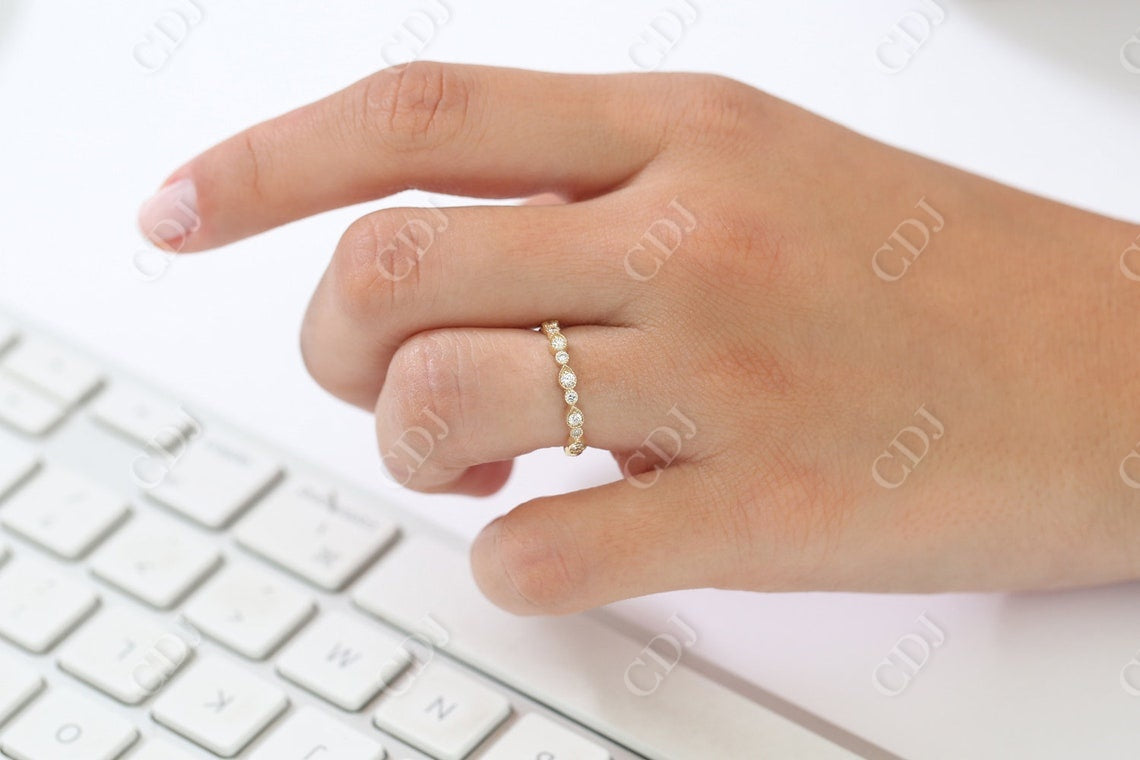 0.55CTW Lab Grown Art Deco Full Eternity Diamond Wedding Band  customdiamjewel   
