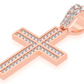 0.75 Ct Cross Diamond Pendant, 14K Gold Diamond Cross Pendant  customdiamjewel   