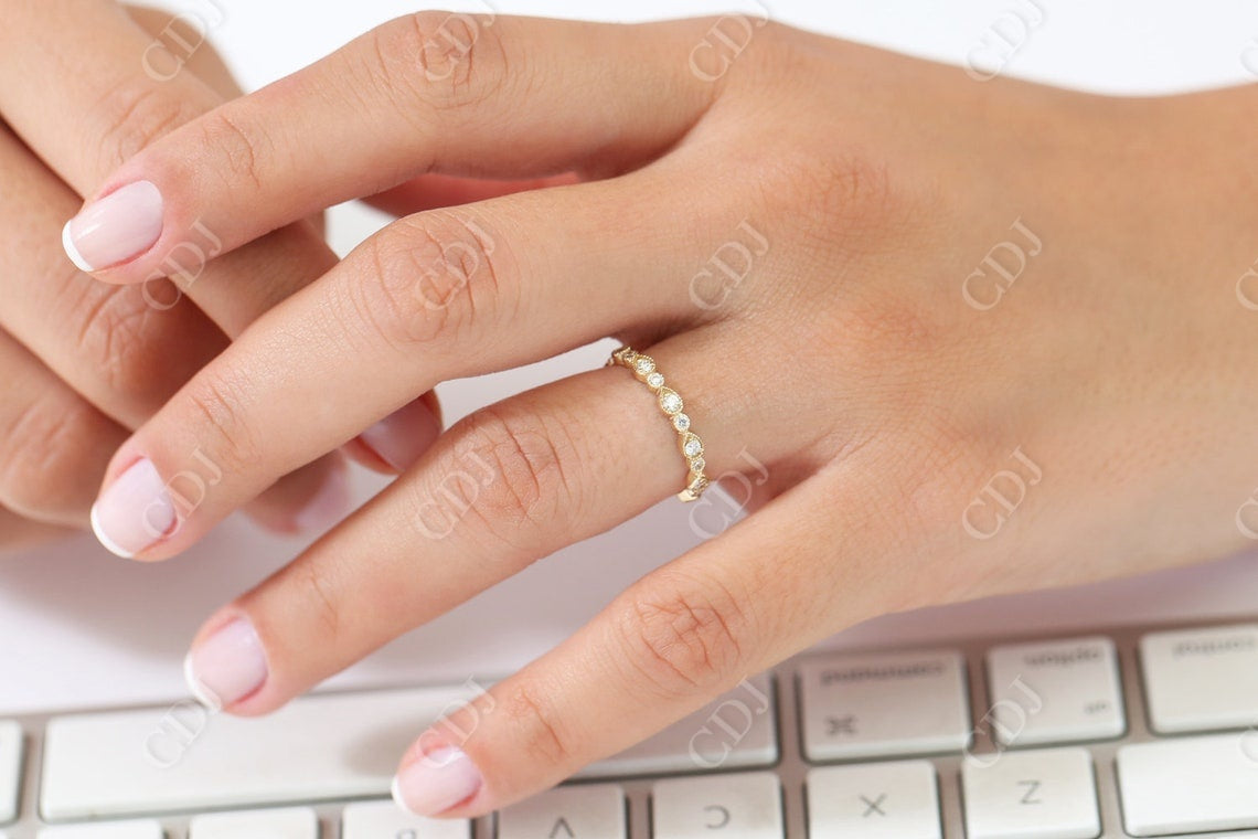 0.55CTW Lab Grown Art Deco Full Eternity Diamond Wedding Band  customdiamjewel   