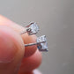 Pear Cut Moissanite Solitaire Prong Set Stud Earring  customdiamjewel   