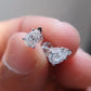 Pear Cut Moissanite Solitaire Prong Set Stud Earring  customdiamjewel   