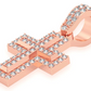 Border Cross Pendant of 14K White Gold  customdiamjewel   