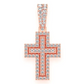 Border Cross Pendant of 14K White Gold  customdiamjewel   