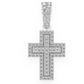 Border Cross Pendant of 14K White Gold  customdiamjewel   