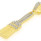 Unique 10k Yellow Gold Paintbrush Pendant  customdiamjewel   