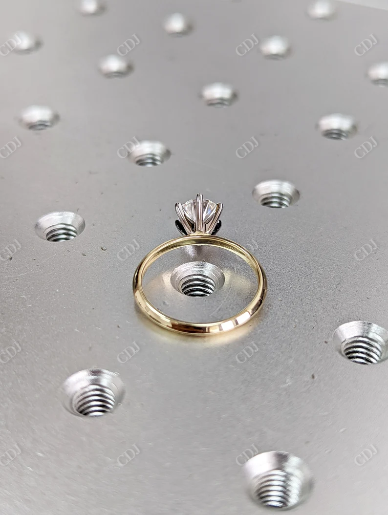 1.00CT Round Cut Moissanite Solitaire Ring  customdiamjewel   