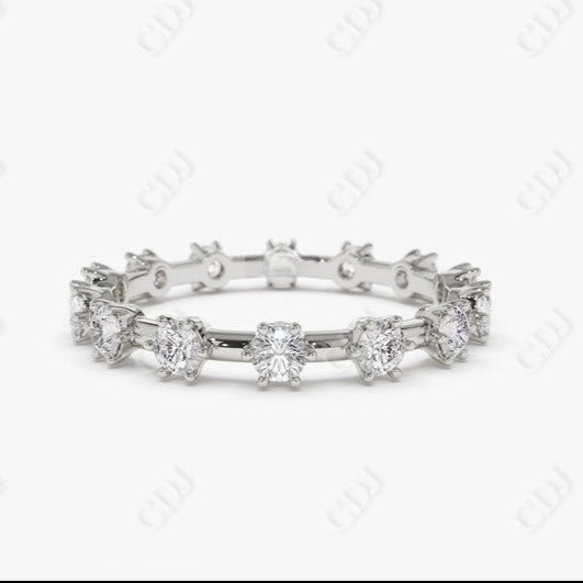0.50CTW Lab Grown Round Diamond Eternity Band  customdiamjewel Sterling Silver White Gold VVS-EF