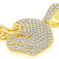 Gold Small Football Helmet Charm  customdiamjewel   