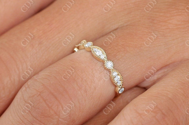 0.26CTW Lab Grown Vintage Diamond Wedding Band  customdiamjewel   