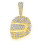 Premium Gold Football Helmet Pendant  customdiamjewel   