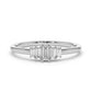 0.25CTW Step Cut Natural Diamond 5 Stone Engagement Ring  customdiamjewel 10 KT Solid Gold White Gold VVS-EF