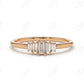 0.25CTW Lab Grown Baguette Diamond Wedding Ring  customdiamjewel Sterling Silver Rose Gold VVS-EF