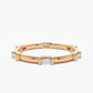 0.30CTW Baguette Cut Natural Diamond Antique Eternity Band  customdiamjewel 10 KT Solid Gold Rose Gold VVS-EF