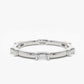 0.30CTW Baguette Cut Natural Diamond Antique Eternity Band  customdiamjewel 10 KT Solid Gold White Gold VVS-EF