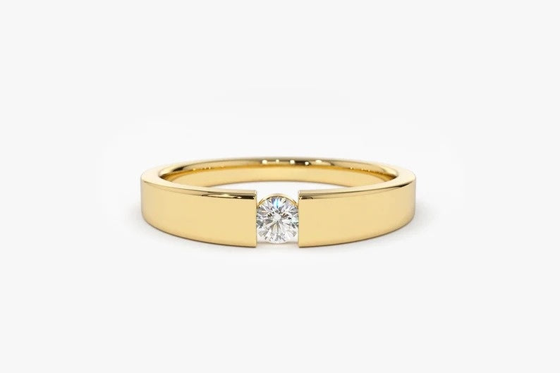 0.10 CTW Lab Grown Solitaire Engagement Ring  customdiamjewel   