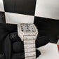 Fully Iced Out Bust Down Moissanite watch customdiamjewel