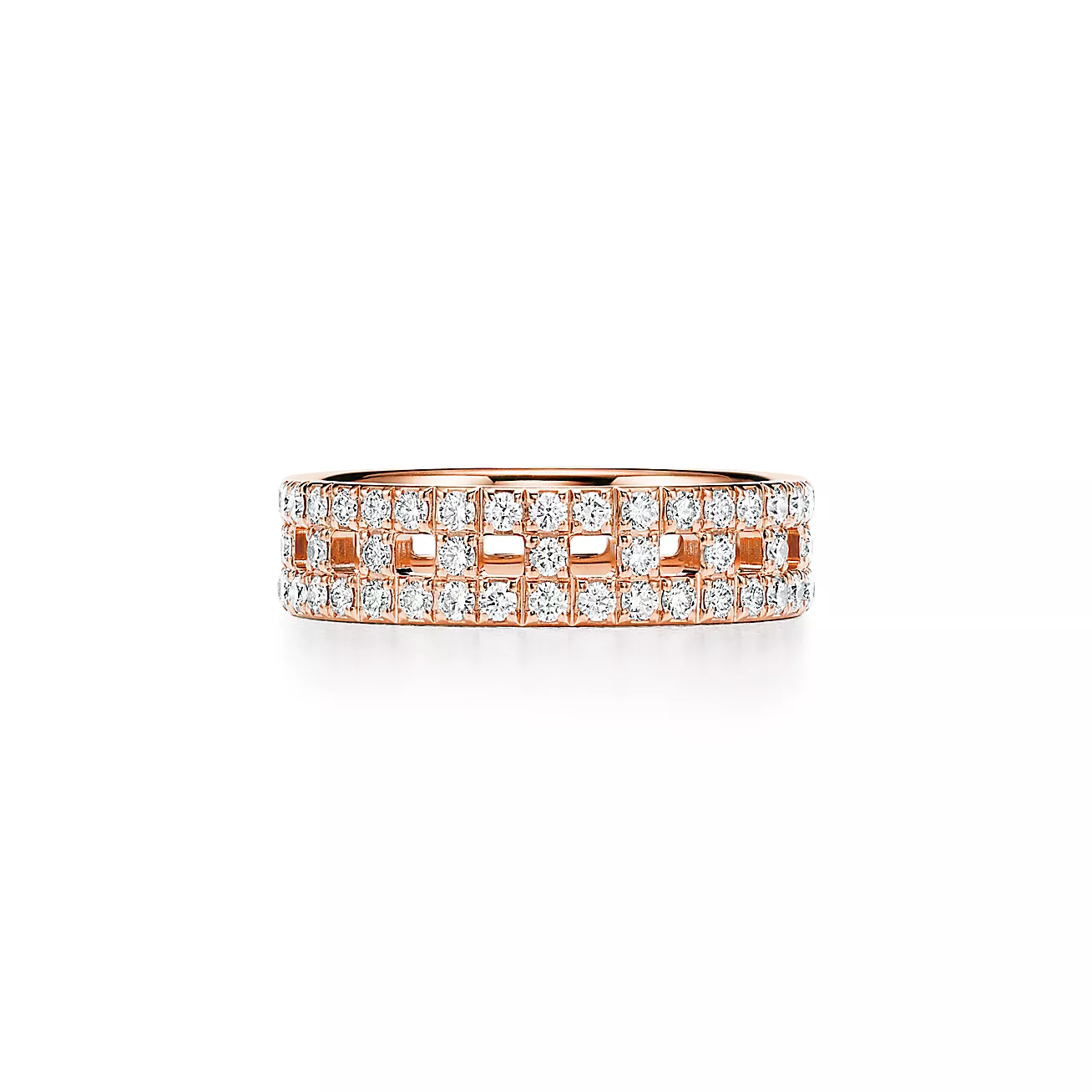 0.99 CTW Natural Diamond Double Band Wide Ring  customdiamjewel 10KT Rose Gold VVS-EF