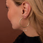 Waterproof Daily wear Hoops Moissanite Earrings  customdiamjewel   
