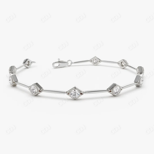 1.20CTW Layering Bezel Setting Diamond Bracelet  customdiamjewel 10 KT Solid Gold White Gold VVS-EF