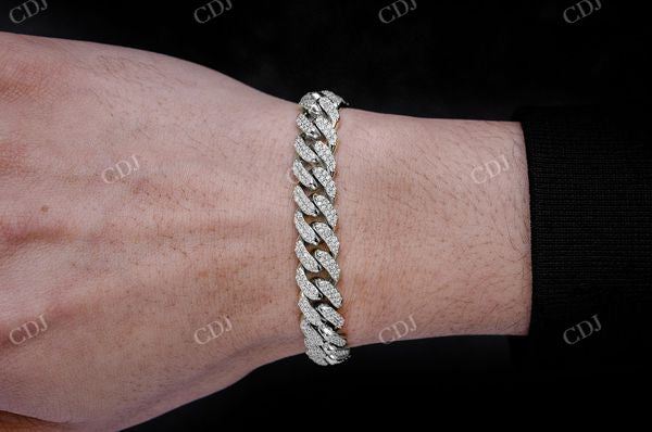 925 Sterling Silver Miami Cuban Link Diamond Bracelet  customdiamjewel   