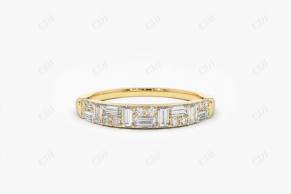 0.40 CTW Multi Shape Lab Grown Diamond Wedding Band  customdiamjewel 10KT Yellow Gold VVS-EF
