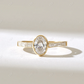 0.93CTW Lab Grown Oval Bezel Engagement Ring
