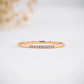 0.03CTW Ultra Thin Minimalist Natural Diamond Stackable Ring  customdiamjewel 10KT Rose Gold VVS-EF
