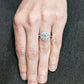 Round Cut Moissanite Halo Antique Engagement Ring