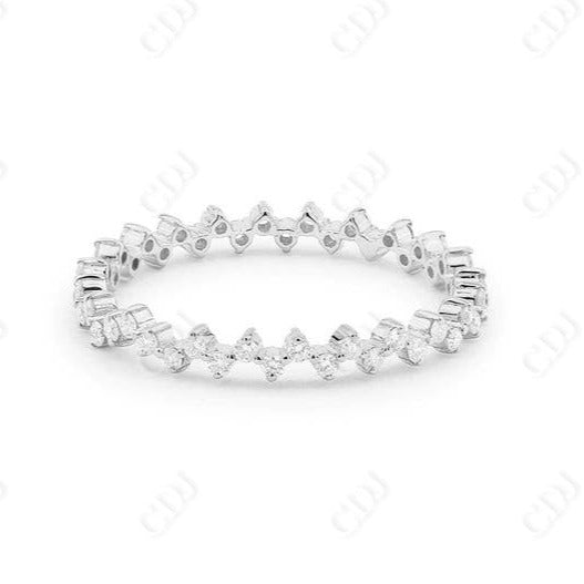 0.40CTW Lab Grown Full Eternity Diamond Wedding Band  customdiamjewel Sterling Silver White Gold VVS-EF
