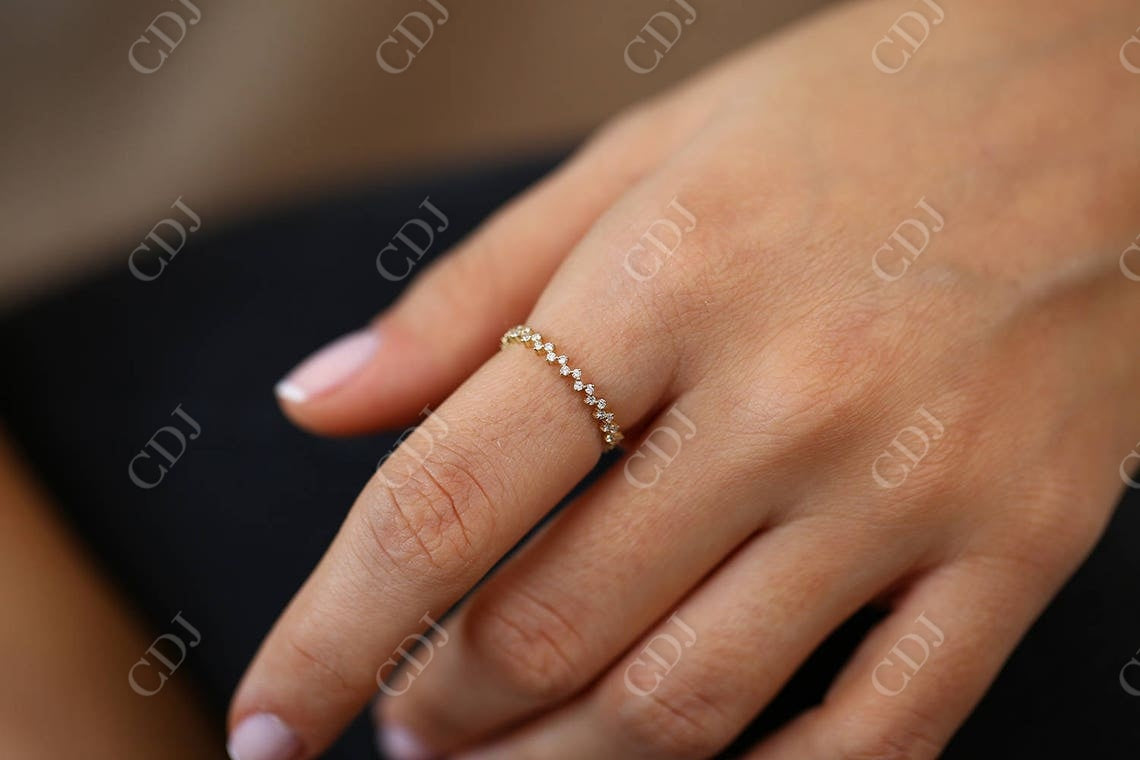 0.40CTW Round Cut Natural Diamond Zig Zag Shape Wedding Band  customdiamjewel   