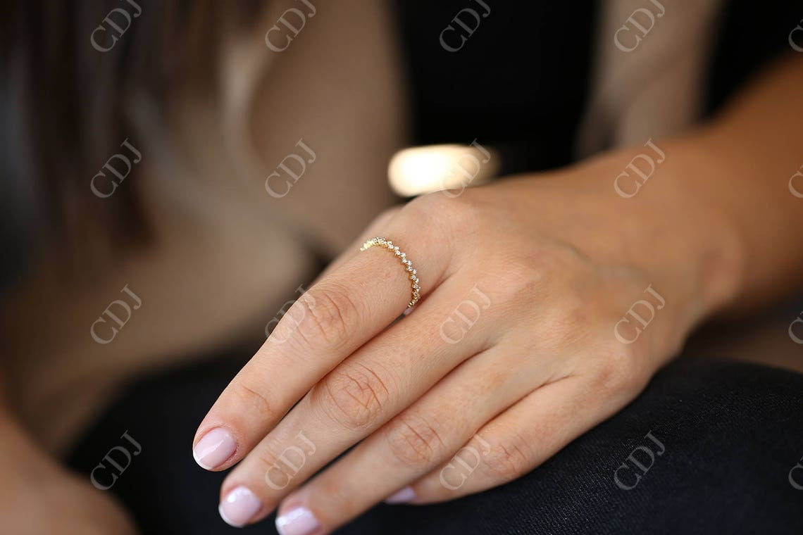 0.40CTW Round Cut Natural Diamond Zig Zag Shape Wedding Band  customdiamjewel   