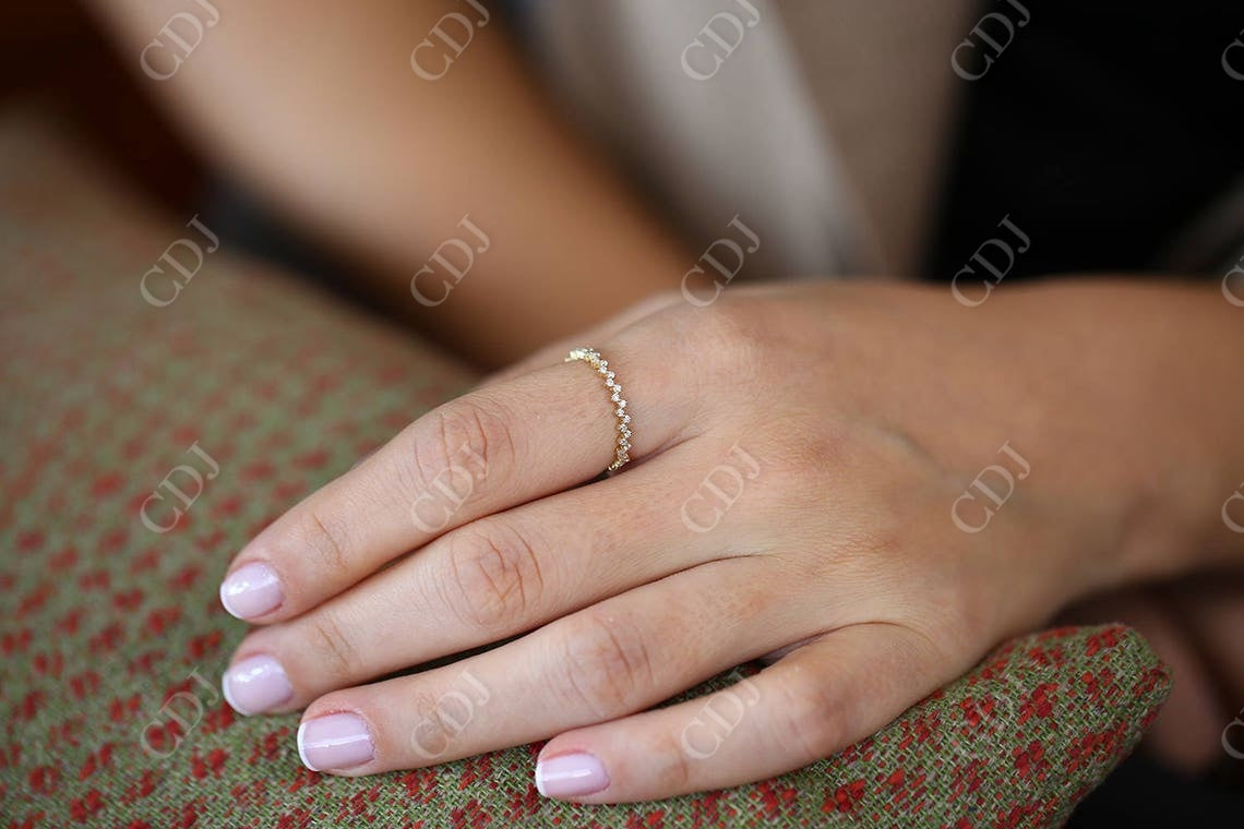 0.40CTW Round Cut Natural Diamond Zig Zag Shape Wedding Band  customdiamjewel   