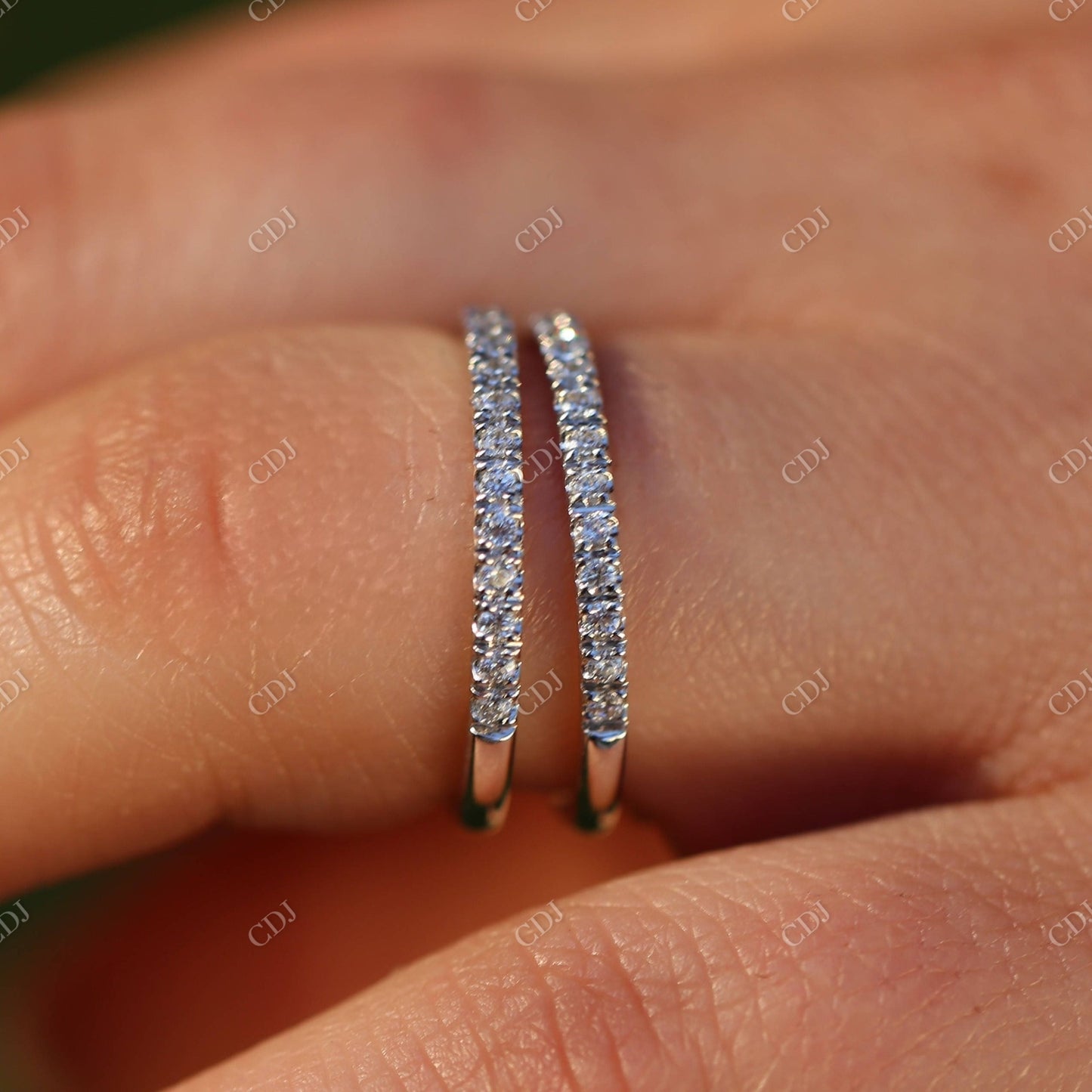 0.50CTW White Gold Lab Grown Diamond Wedding Bands  customdiamjewel   