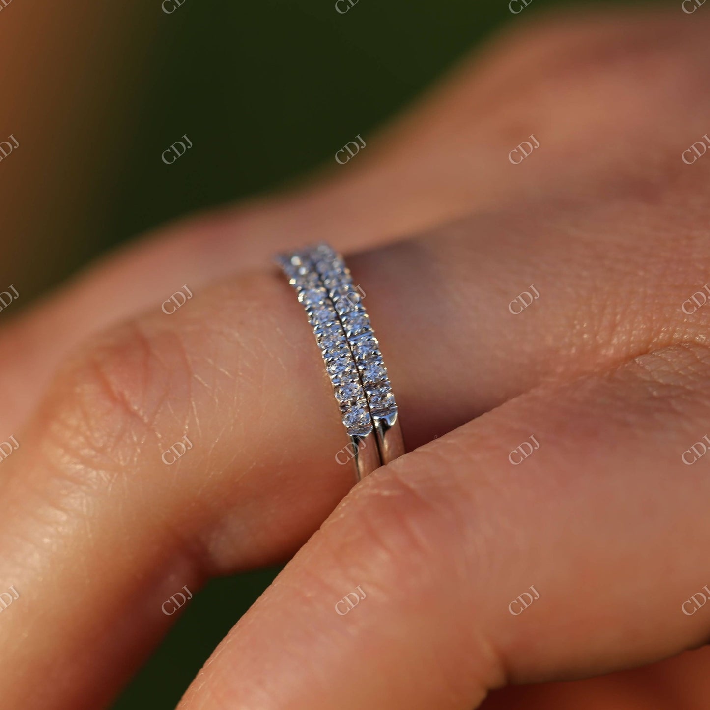 0.50CTW White Gold Lab Grown Diamond Wedding Bands  customdiamjewel   