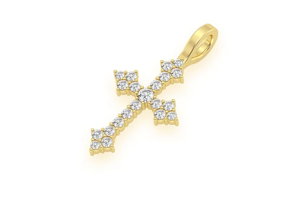 Unique Diamond Cross Pendant