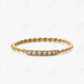 0.05CTW Lab Grown Diamond Twisted Minimalist Wedding Band  customdiamjewel Sterling Silver Rose Gold VVS-EF