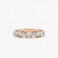 0.90CTW Lab Grown Heart Shaped Diamond Wedding Band  customdiamjewel Sterling Silver Rose Gold VVS-EF