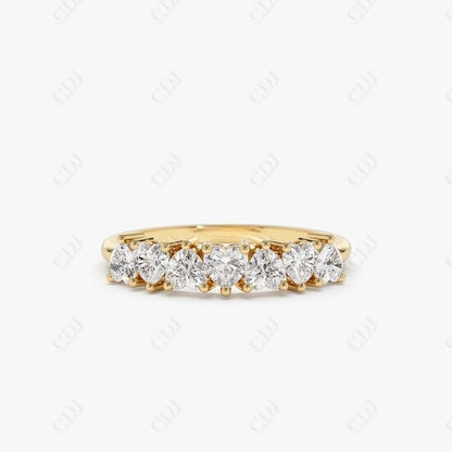 0.90CTW Lab Grown Heart Shaped Diamond Wedding Band  customdiamjewel Sterling Silver Yellow Gold VVS-EF